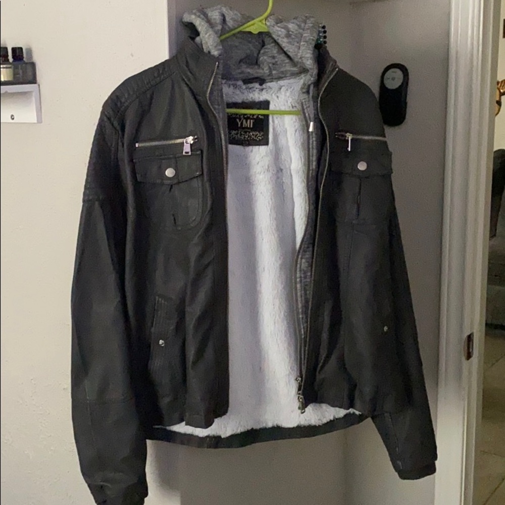 Leather jacket with for interior